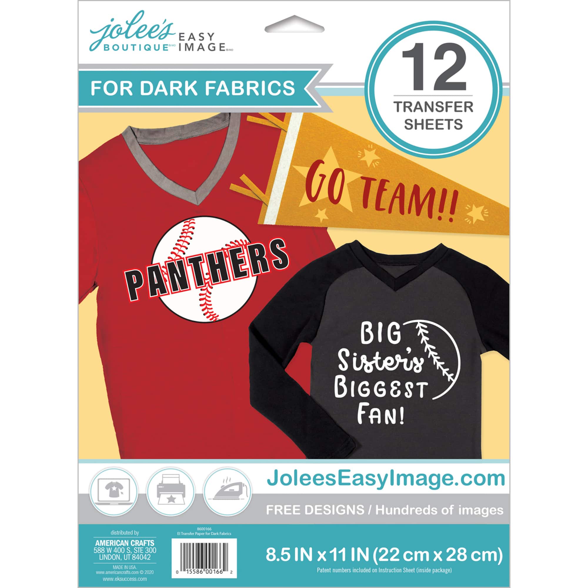 Jolee's Boutique® Easy Image® For Dark Fabrics Transfer Sheets, 12ct.